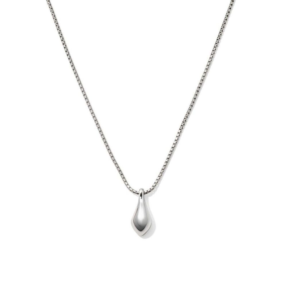 Kendra Scott Quincy Pendant Necklace Rhodium Over Brass Spring Ring Clasp - Picture 1 of 2
